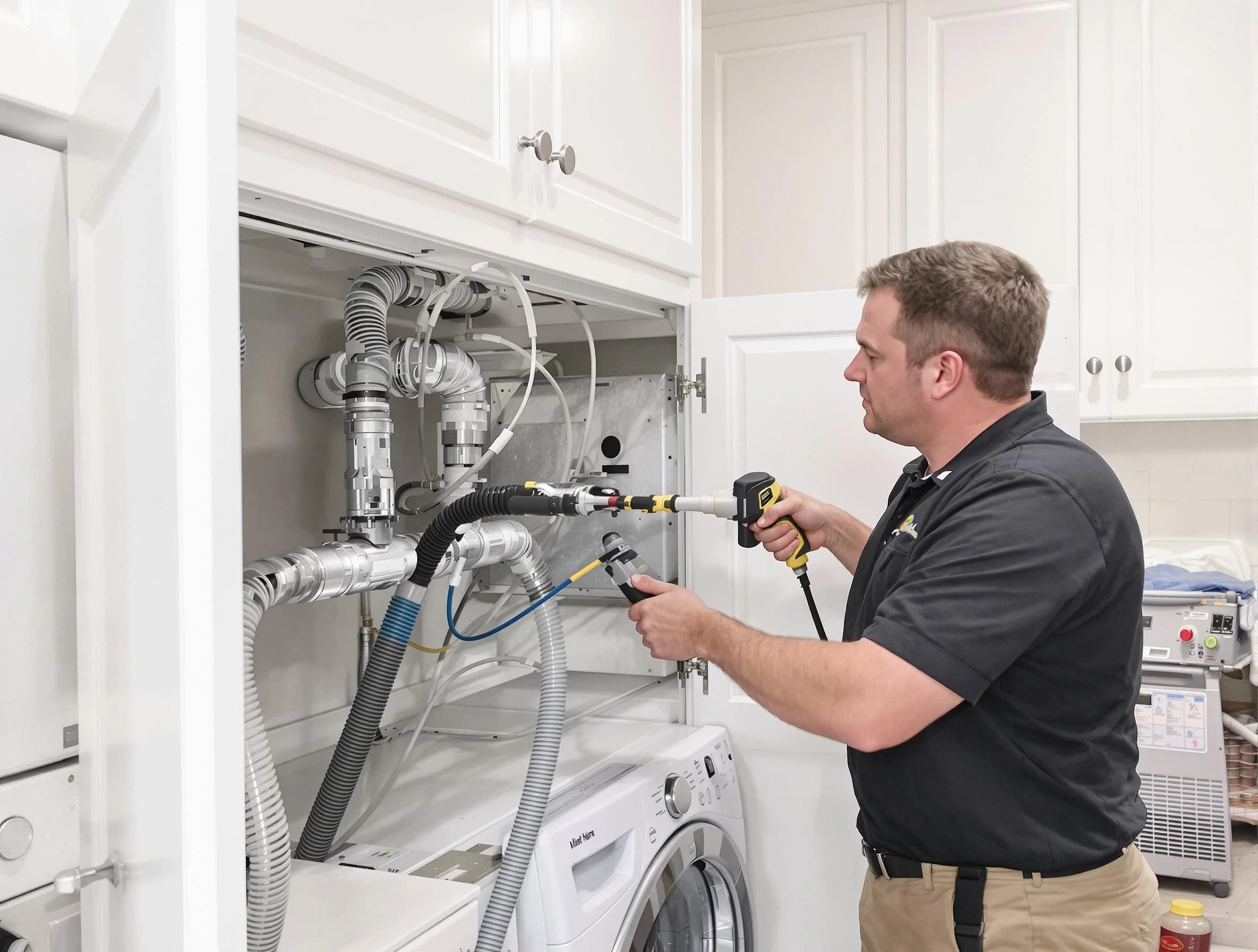 Homewood Dryer Vent Cleaning professional removing severe blockage from a clogged dryer vent in Homewood