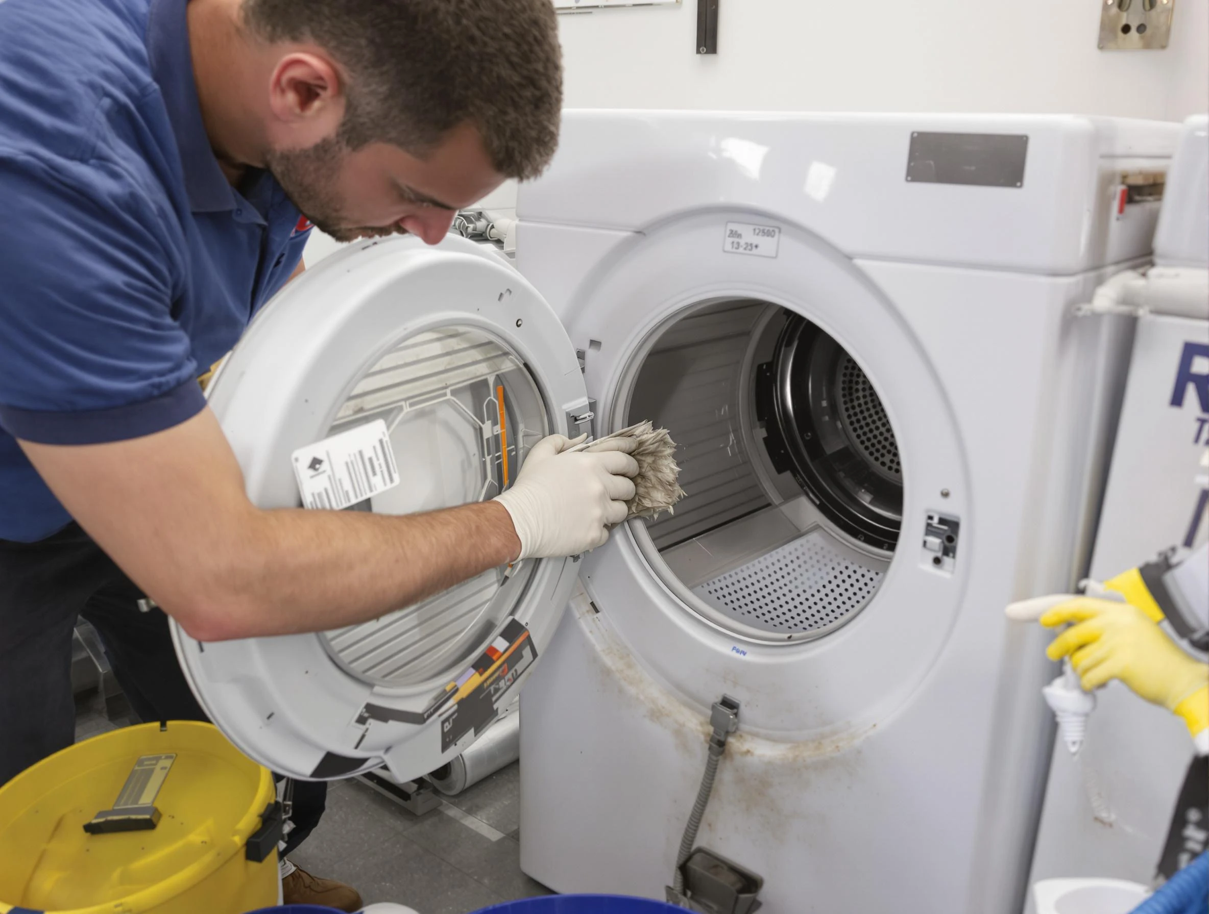 Homewood Dryer Vent Cleaning specialist performing detailed lint trap cleaning service in Homewood