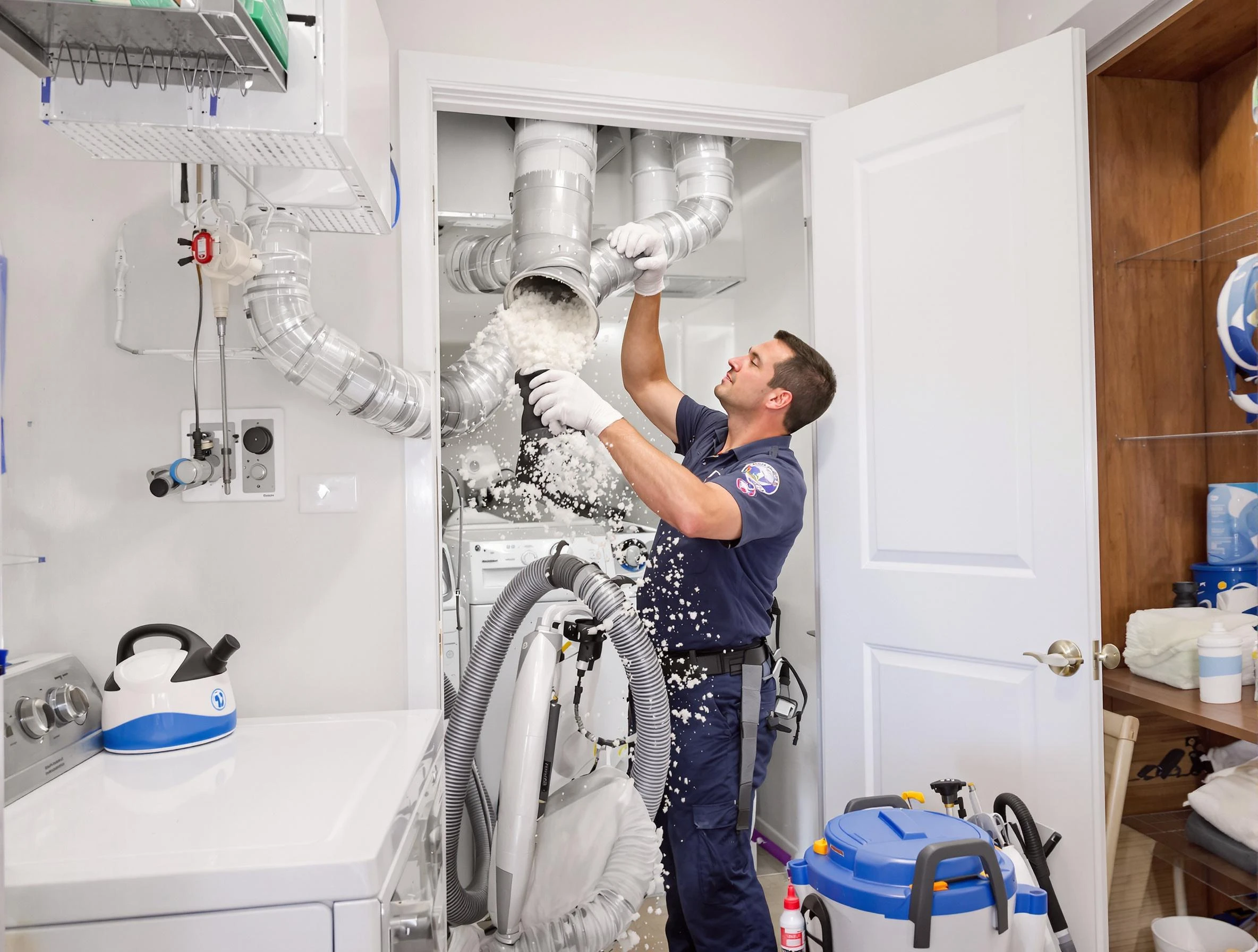Homewood Dryer Vent Cleaning technician delivering thorough residential dryer vent cleaning service in Homewood